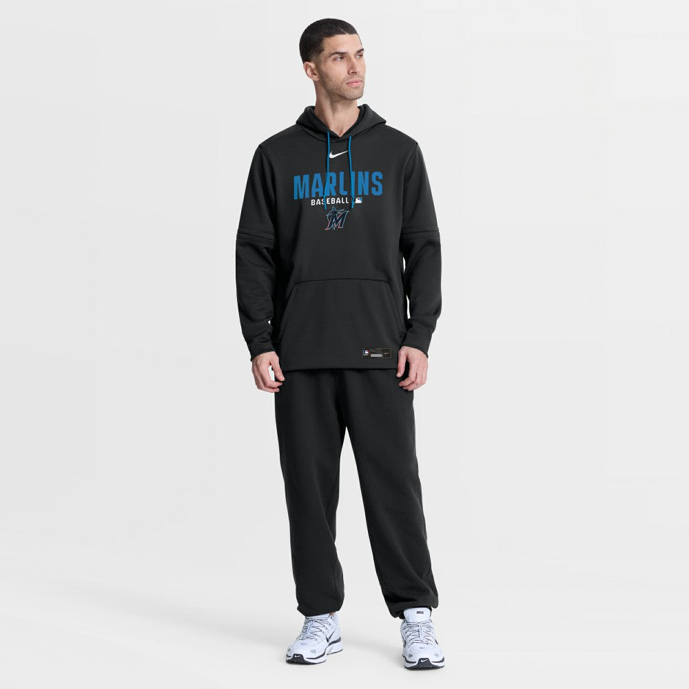 Miami Marlins Authentic Collection Therma-FIT Hoodie Black | Nike