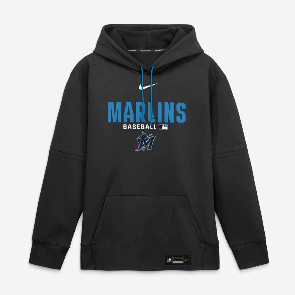 Miami Marlins Authentic Collection Therma-FIT Hoodie Black | Nike
