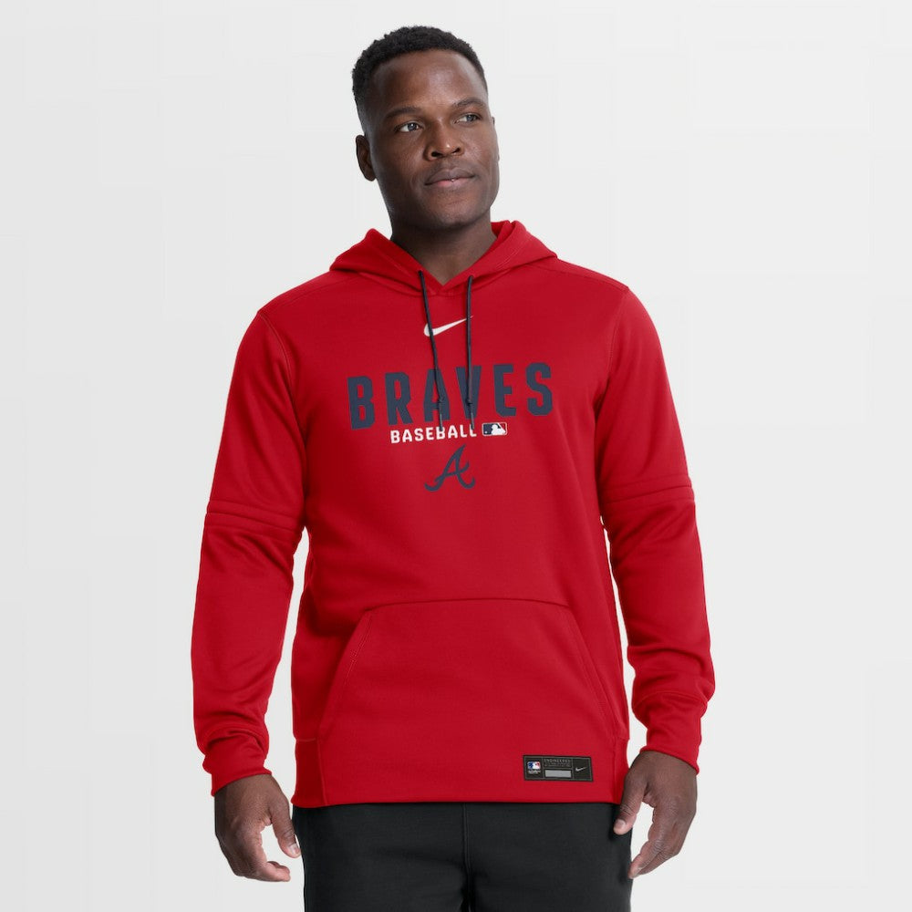 Atlanta Braves Authentic Collection Therma-FIT Hoodie Red | Nike