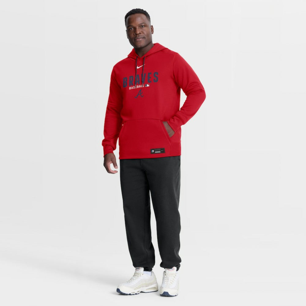 Atlanta Braves Authentic Collection Therma-FIT Hoodie Red | Nike