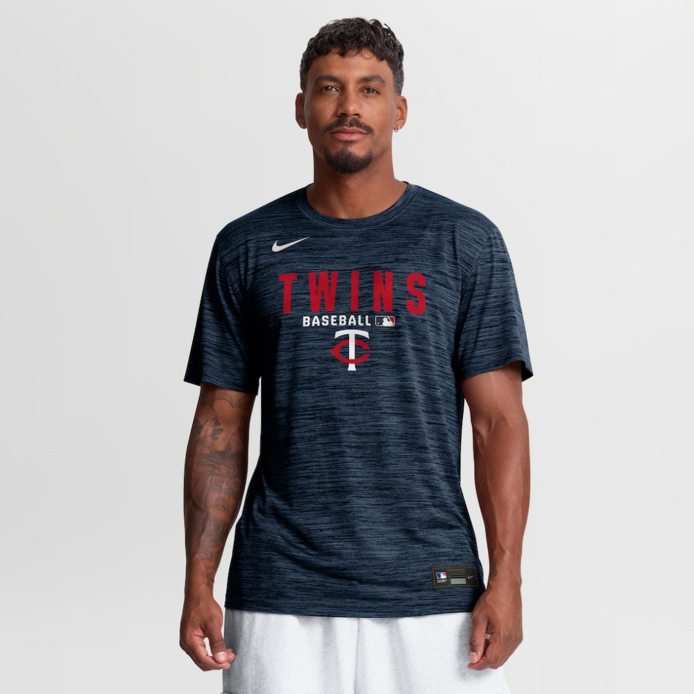 Minnesota Twins Authentic Collection Velocity Dri-FIT T-Shirt Navy | Nike