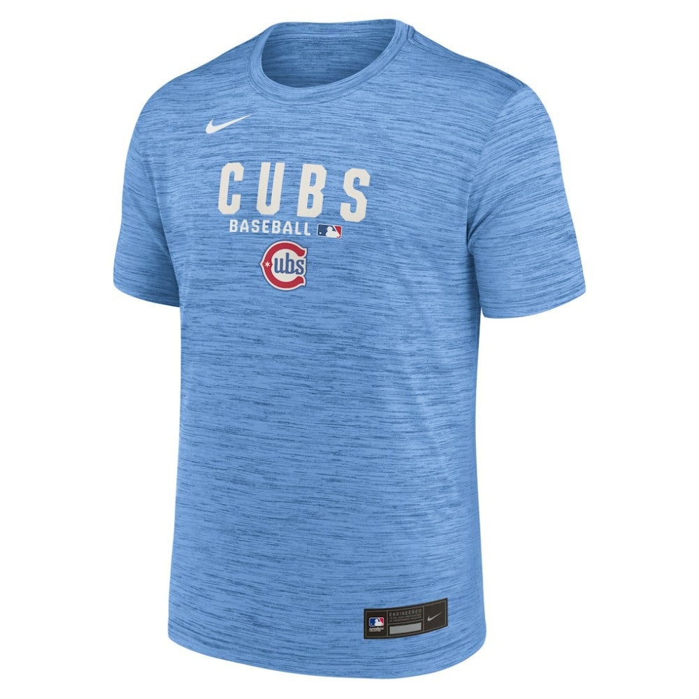 Chicago Cubs Authentic Collection Velocity Dri-FIT T-Shirt Light Blue | Nike