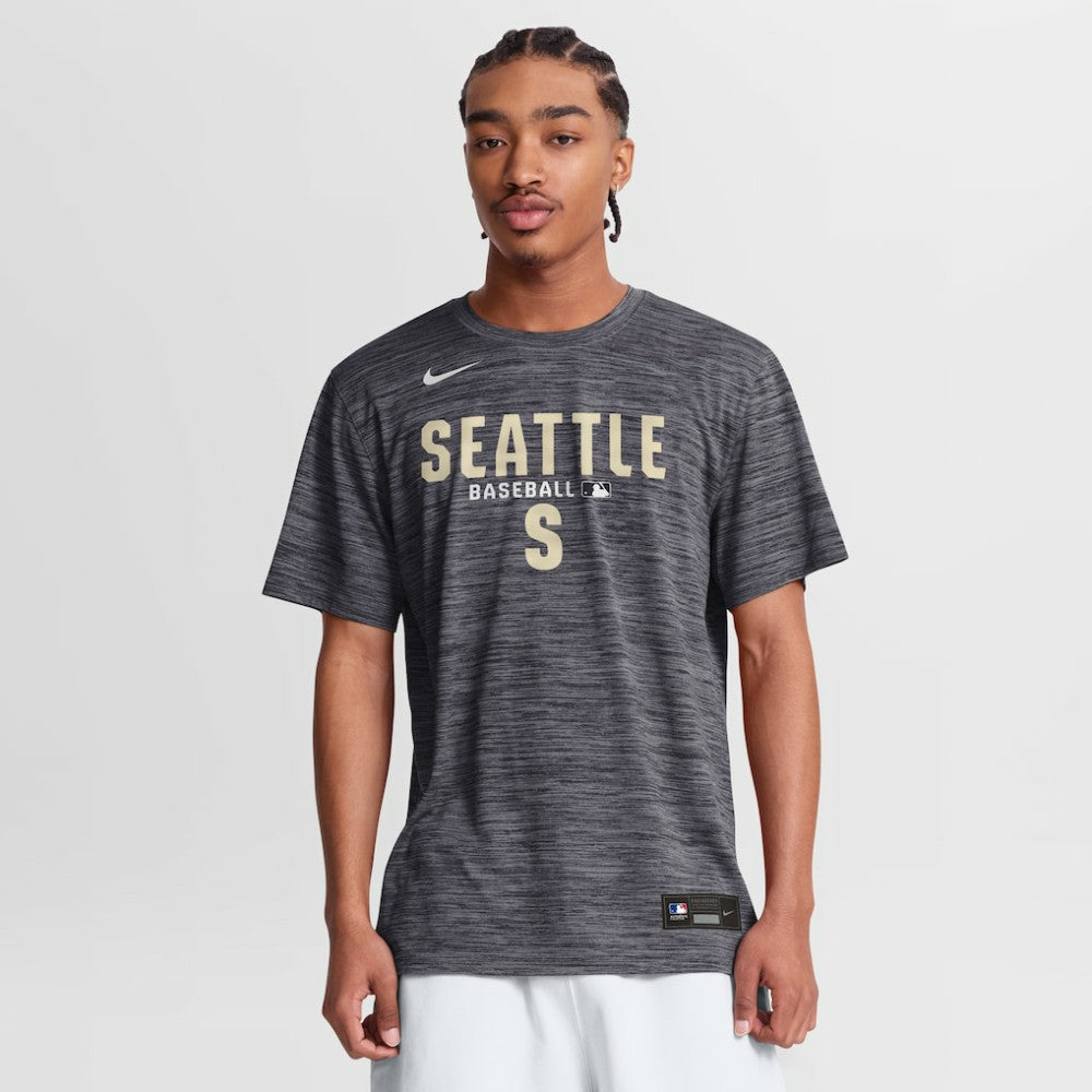 Seattle Mariners Authentic Collection Velocity Dri-FIT T-Shirt Black | Nike