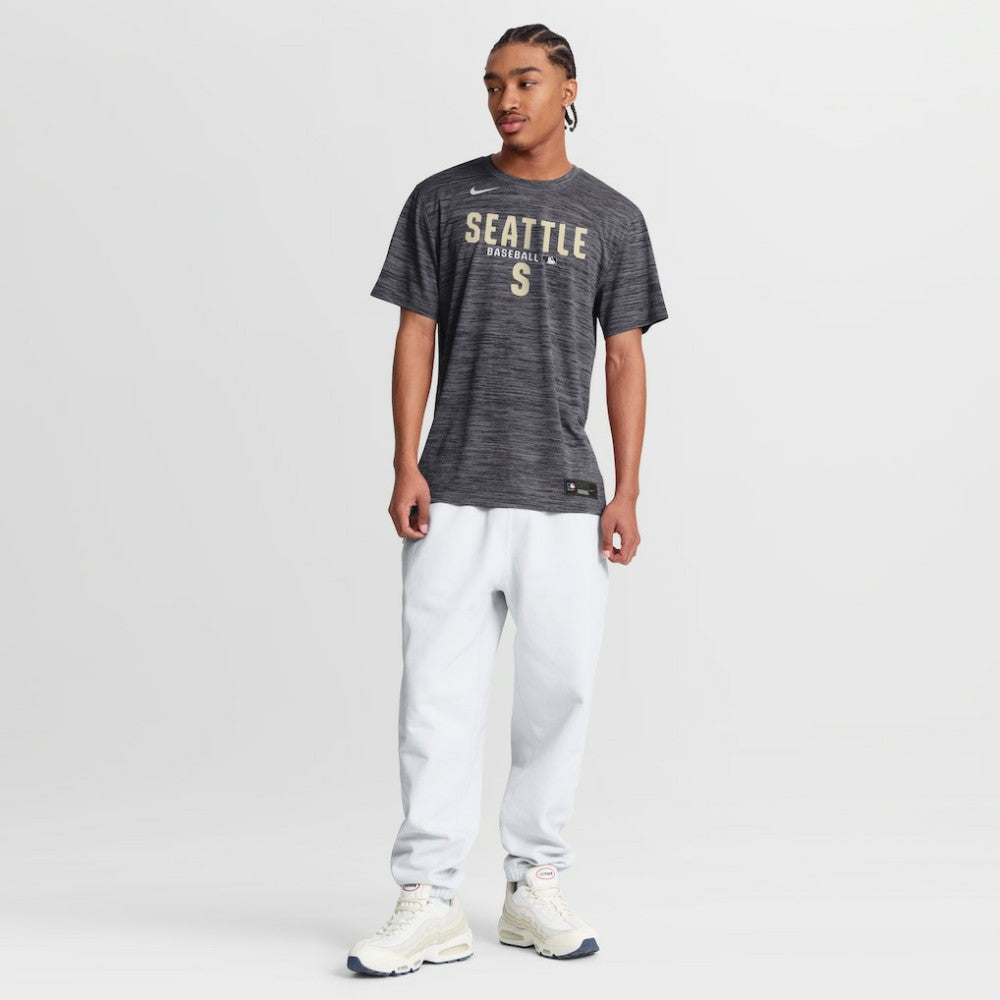 Seattle Mariners Authentic Collection Velocity Dri-FIT T-Shirt Black | Nike
