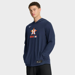 Houston Astros Authentic Collection Dri-FIT Long Sleeve Hooded T-Shirt Navy | Nike