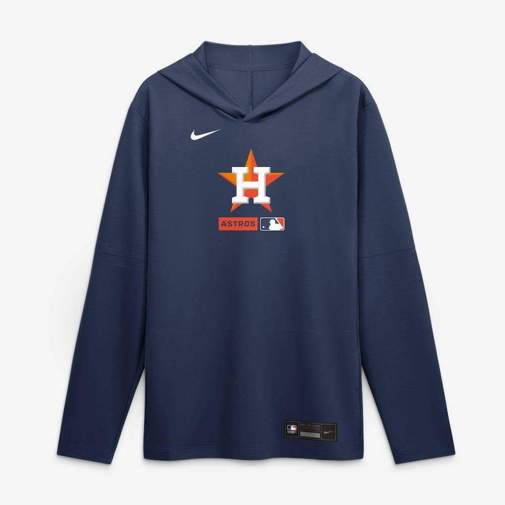 Houston Astros Authentic Collection Dri-FIT Long Sleeve Hooded T-Shirt Navy | Nike