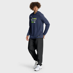 Tampa Bay Rays Authentic Collection Dri-FIT Long Sleeve Hooded T-Shirt Navy | Nike