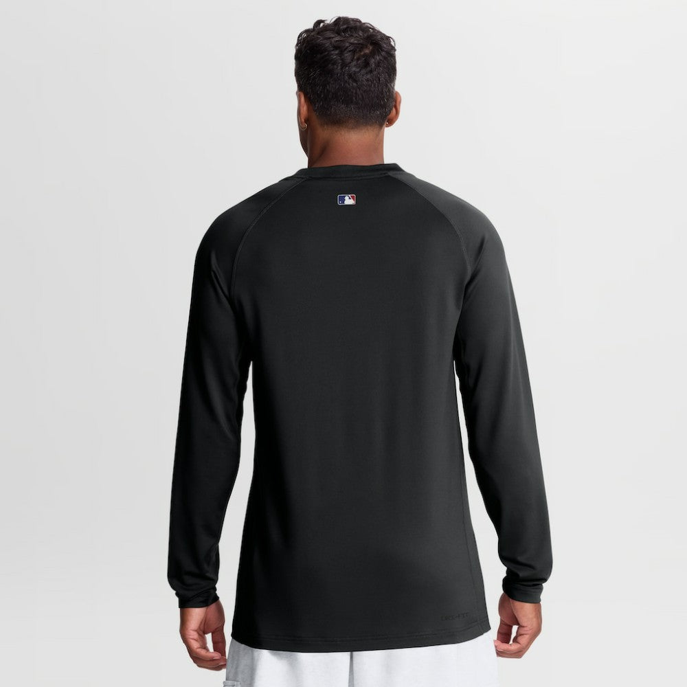 Los Angeles Dodgers Authentic Collection Game Time Raglan Long Sleeve T-Shirt Black | Nike
