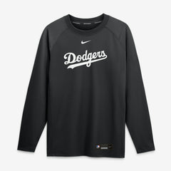 Los Angeles Dodgers Authentic Collection Game Time Raglan Long Sleeve T-Shirt Black | Nike