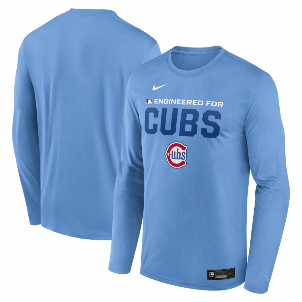 Chicago Cubs Authentic Collection Legend Dri-FIT Long Sleeve T-Shirt Light Blue | Nike