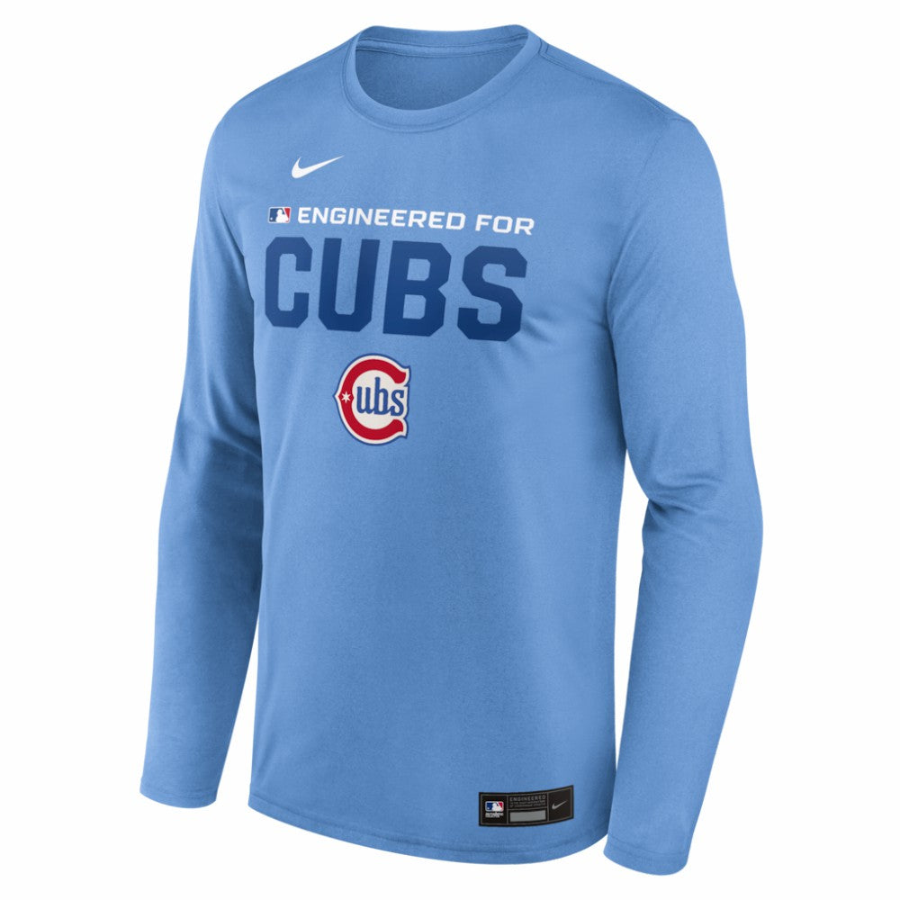 Chicago Cubs Authentic Collection Legend Dri-FIT Long Sleeve T-Shirt Light Blue | Nike