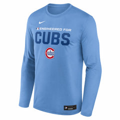 Chicago Cubs Authentic Collection Legend Dri-FIT Long Sleeve T-Shirt Light Blue | Nike