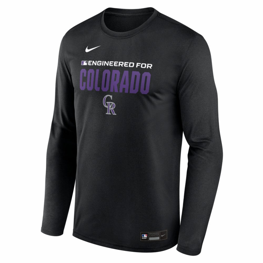 Colorado Rockies Authentic Collection Legend Dri-FIT Long Sleeve T-Shirt Black | Nike