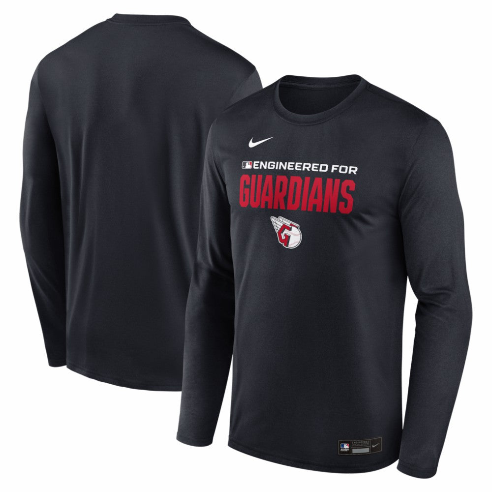 Cleveland Guardians Authentic Collection Legend Dri-FIT Long Sleeve T-Shirt Black | Nike