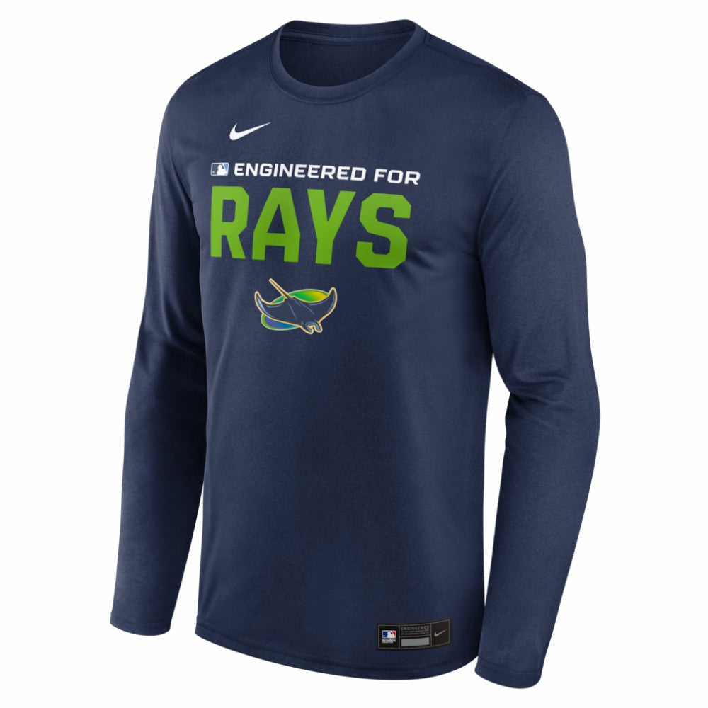 Tampa Bay Rays Authentic Collection Legend Dri-FIT Long Sleeve T-Shirt Navy | Nike