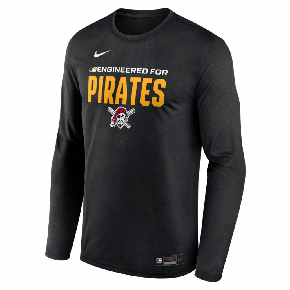 Pittsburgh Pirates Authentic Collection Legend Dri-FIT Long Sleeve T-Shirt Black | Nike
