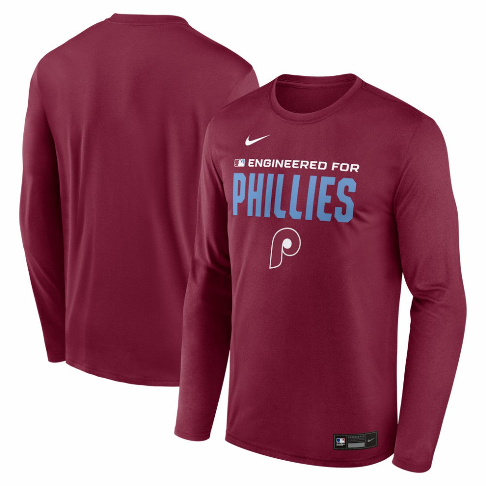 Philadelphia Phillies Authentic Collection Legend Dri-FIT Long Sleeve T-Shirt Burgundy | Nike