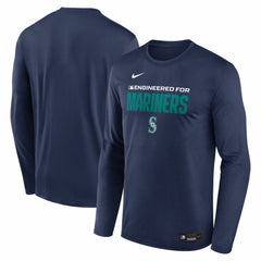 Seattle Mariners Authentic Collection Legend Dri-FIT Long Sleeve T-Shirt Navy | Nike