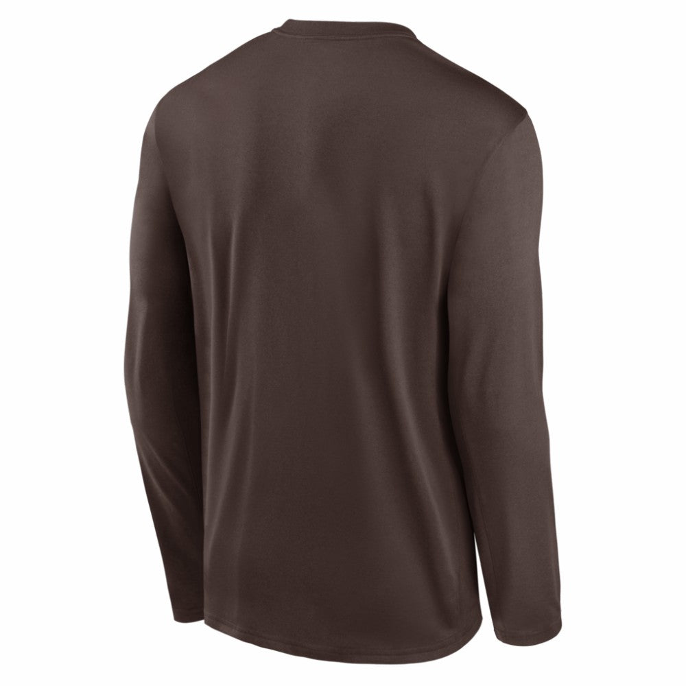 San Diego Padres Authentic Collection Legend Dri-FIT Long Sleeve T-Shirt Brown | Nike