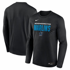 Miami Marlins Authentic Collection Legend Dri-FIT Long Sleeve T-Shirt Black | Nike