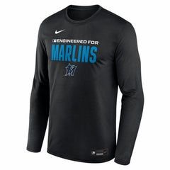Miami Marlins Authentic Collection Legend Dri-FIT Long Sleeve T-Shirt Black | Nike
