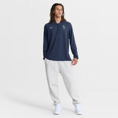 Seattle Mariners Authentic Collection Dri-FIT Raglan Half-Zip Pullover Navy | Nike