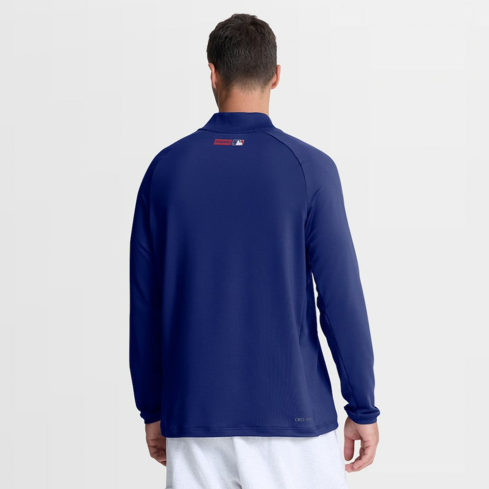 Texas Rangers Authentic Collection Dri-FIT Raglan Half-Zip Pullover Royal | Nike