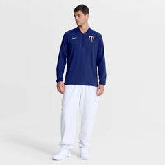 Texas Rangers Authentic Collection Dri-FIT Raglan Half-Zip Pullover Royal | Nike
