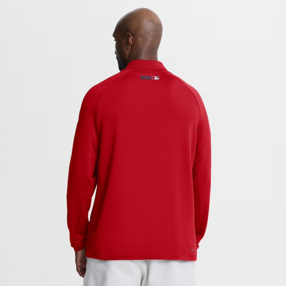 Los Angeles Angels Authentic Collection Dri-FIT Raglan Half-Zip Pullover Red | Nike