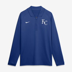 Kansas City Royals Authentic Collection Dri-FIT Raglan Half-Zip Pullover Royal | Nike