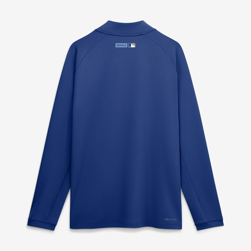 Kansas City Royals Authentic Collection Dri-FIT Raglan Half-Zip Pullover Royal | Nike