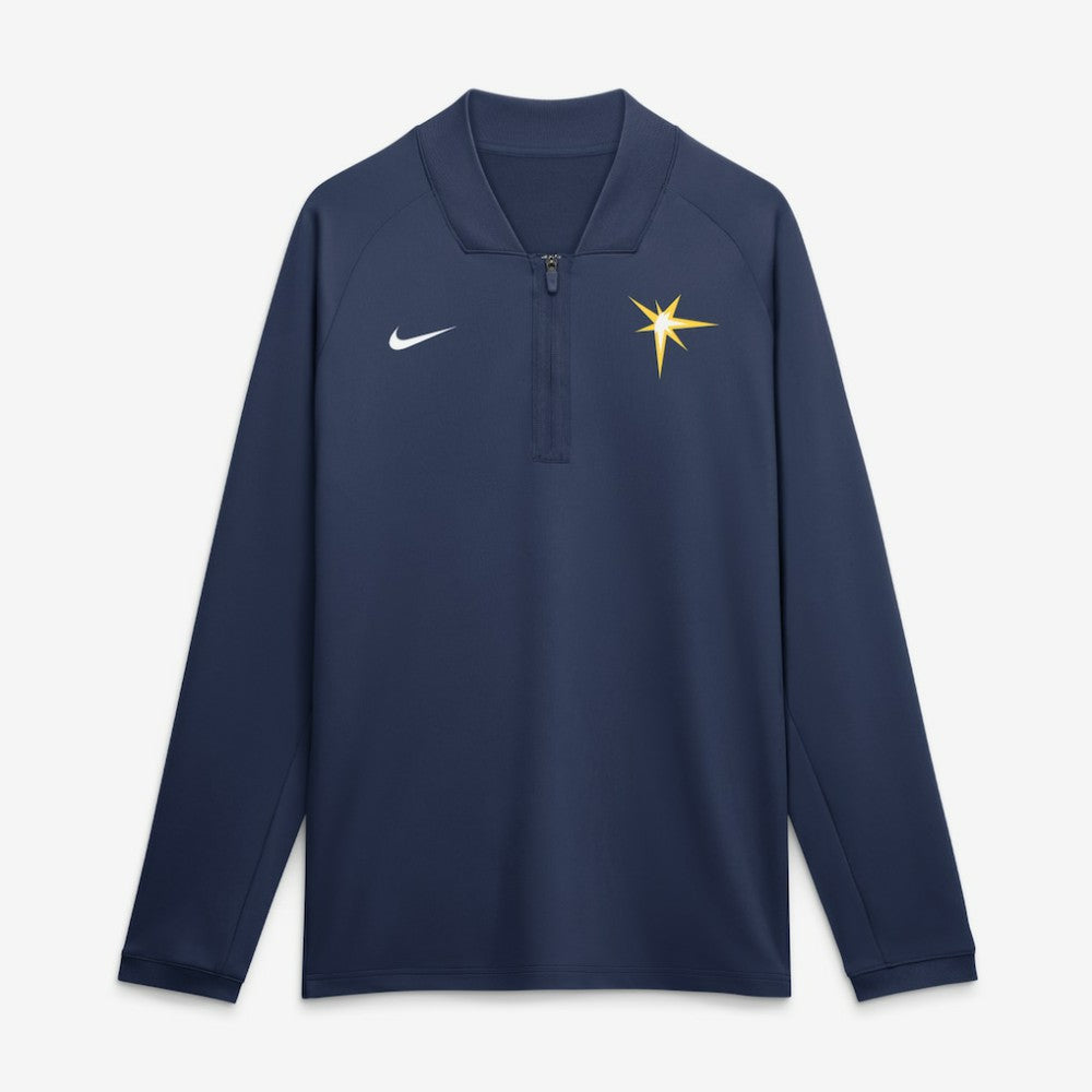 Tampa Bay Rays Authentic Collection Dri-FIT Raglan Half-Zip Pullover Navy | Nike