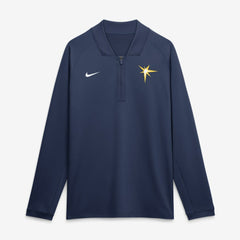 Tampa Bay Rays Authentic Collection Dri-FIT Raglan Half-Zip Pullover Navy | Nike