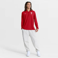 Philadelphia Phillies Authentic Collection Dri-FIT Raglan Half-Zip Pullover Red | Nike