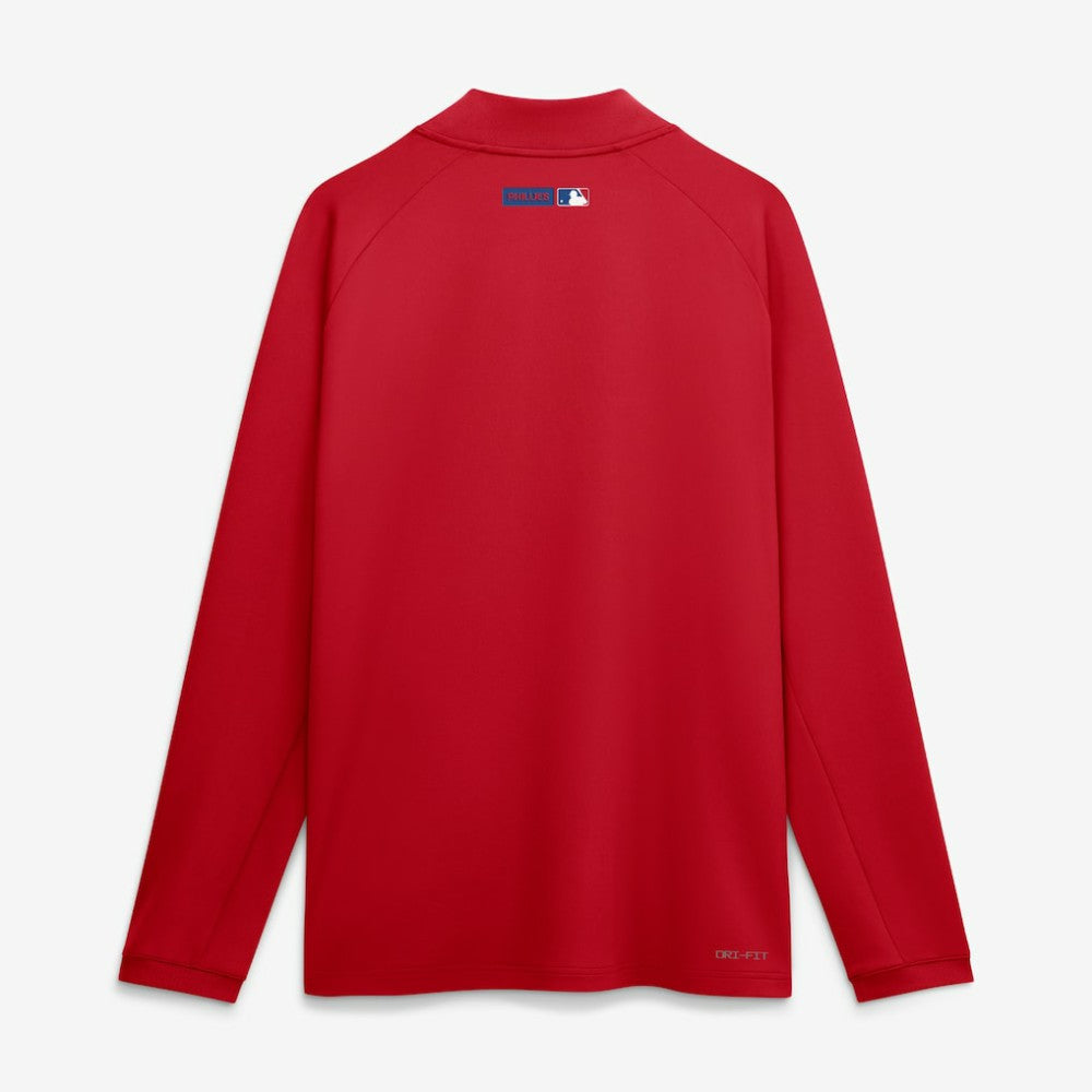 Philadelphia Phillies Authentic Collection Dri-FIT Raglan Half-Zip Pullover Red | Nike