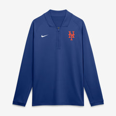 New York Mets Authentic Collection Dri-FIT Raglan Half-Zip Pullover Royal | Nike