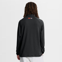 New York Mets Authentic Collection Dri-FIT Raglan Half-Zip Pullover Black | Nike