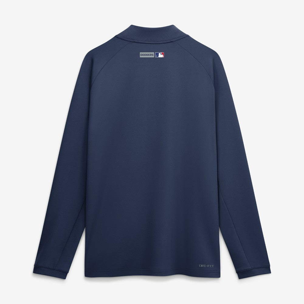 Los Angeles Dodgers Authentic Collection Dri-FIT Raglan Half-Zip Pullover Navy | Nike