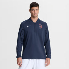 Boston Red Sox Authentic Collection Dri-FIT Raglan Half-Zip Pullover Navy | Nike