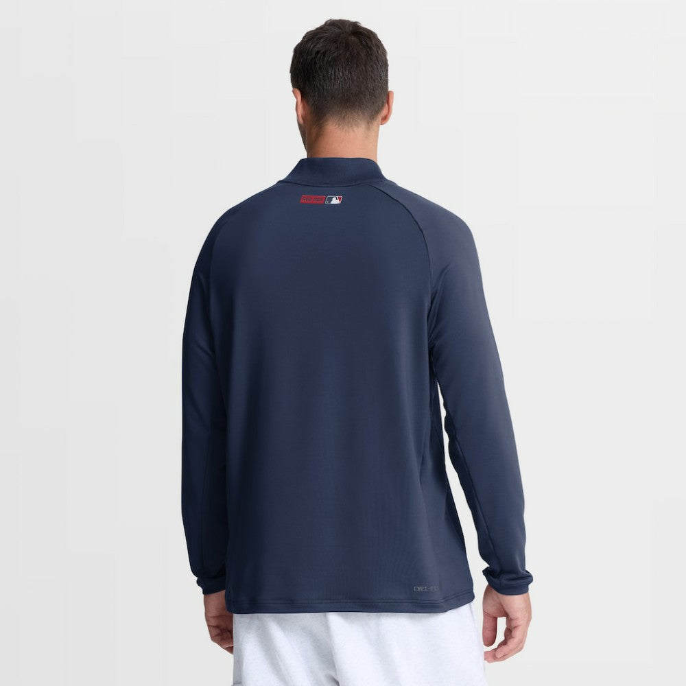 Boston Red Sox Authentic Collection Dri-FIT Raglan Half-Zip Pullover Navy | Nike