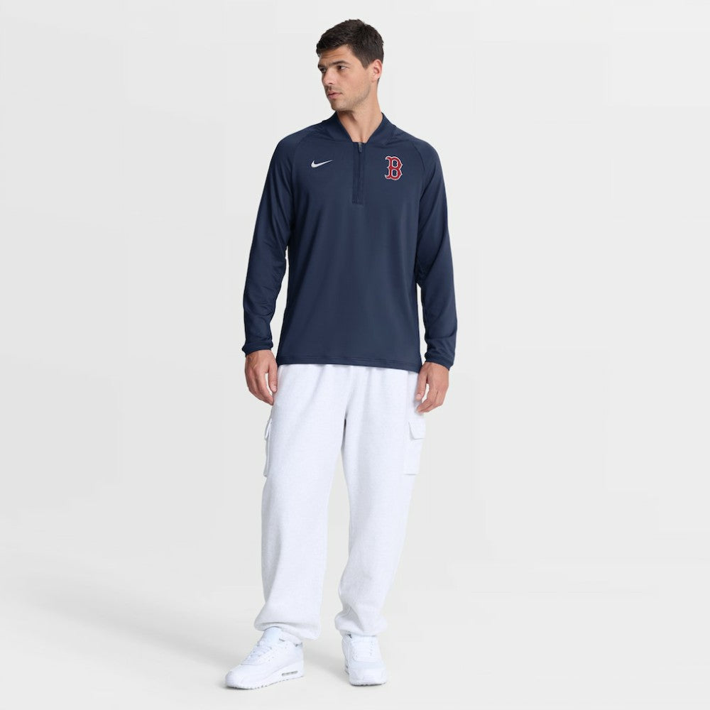 Boston Red Sox Authentic Collection Dri-FIT Raglan Half-Zip Pullover Navy | Nike