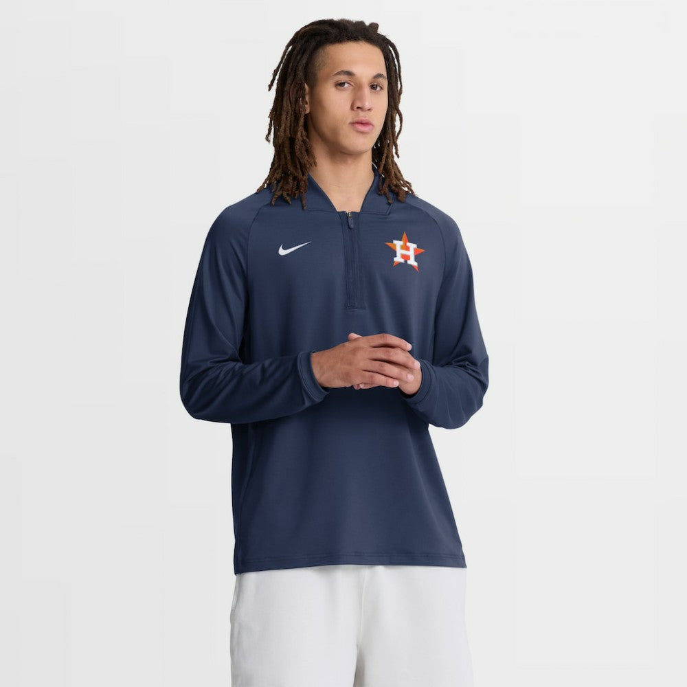 Houston Astros Authentic Collection Dri-FIT Raglan Half-Zip Pullover Navy | Nike