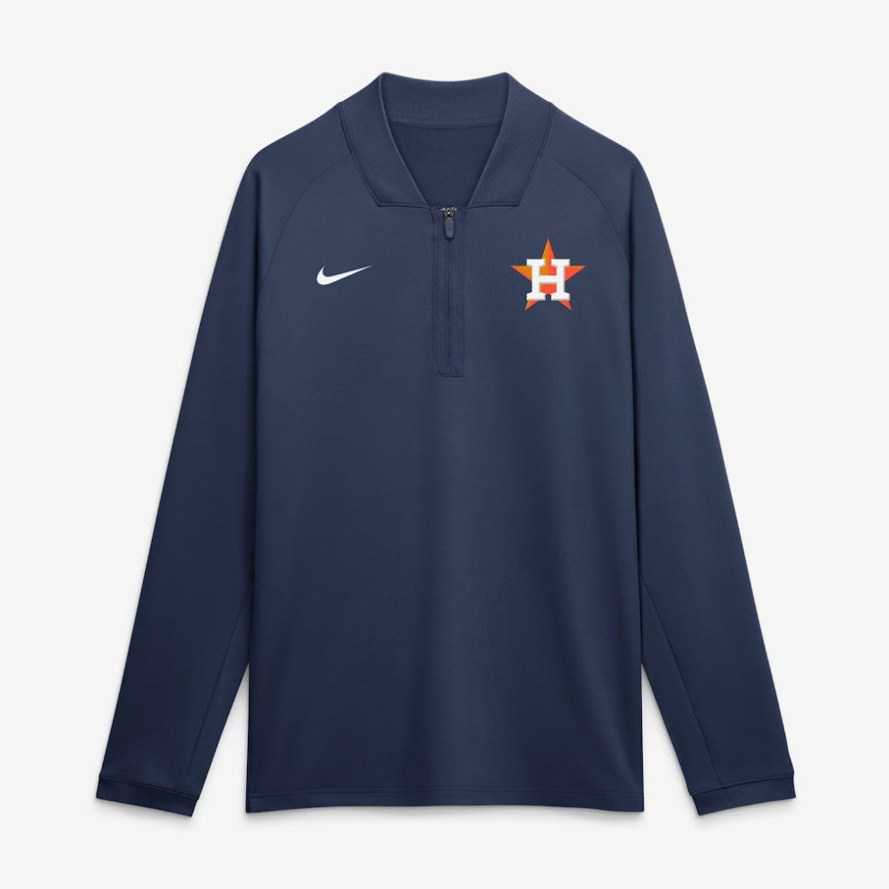 Houston Astros Authentic Collection Dri-FIT Raglan Half-Zip Pullover Navy | Nike