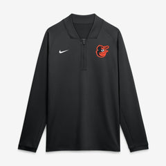 Baltimore Orioles Authentic Collection Dri-FIT Raglan Half-Zip Pullover Black | Nike