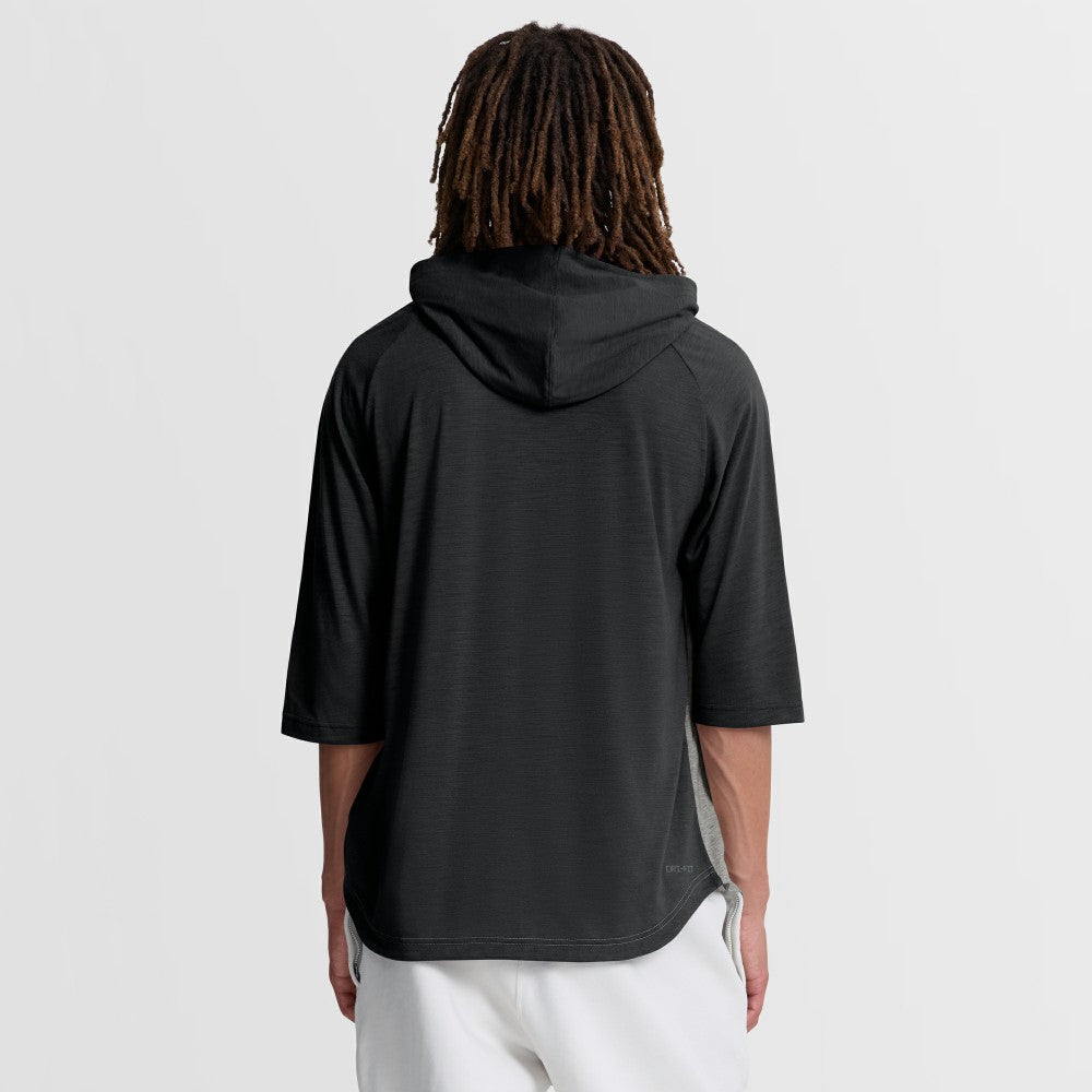Miami Marlins Authentic Collection Flux Dri-FIT Raglan 3/4-Sleeve Hooded T-Shirt Gray | Nike