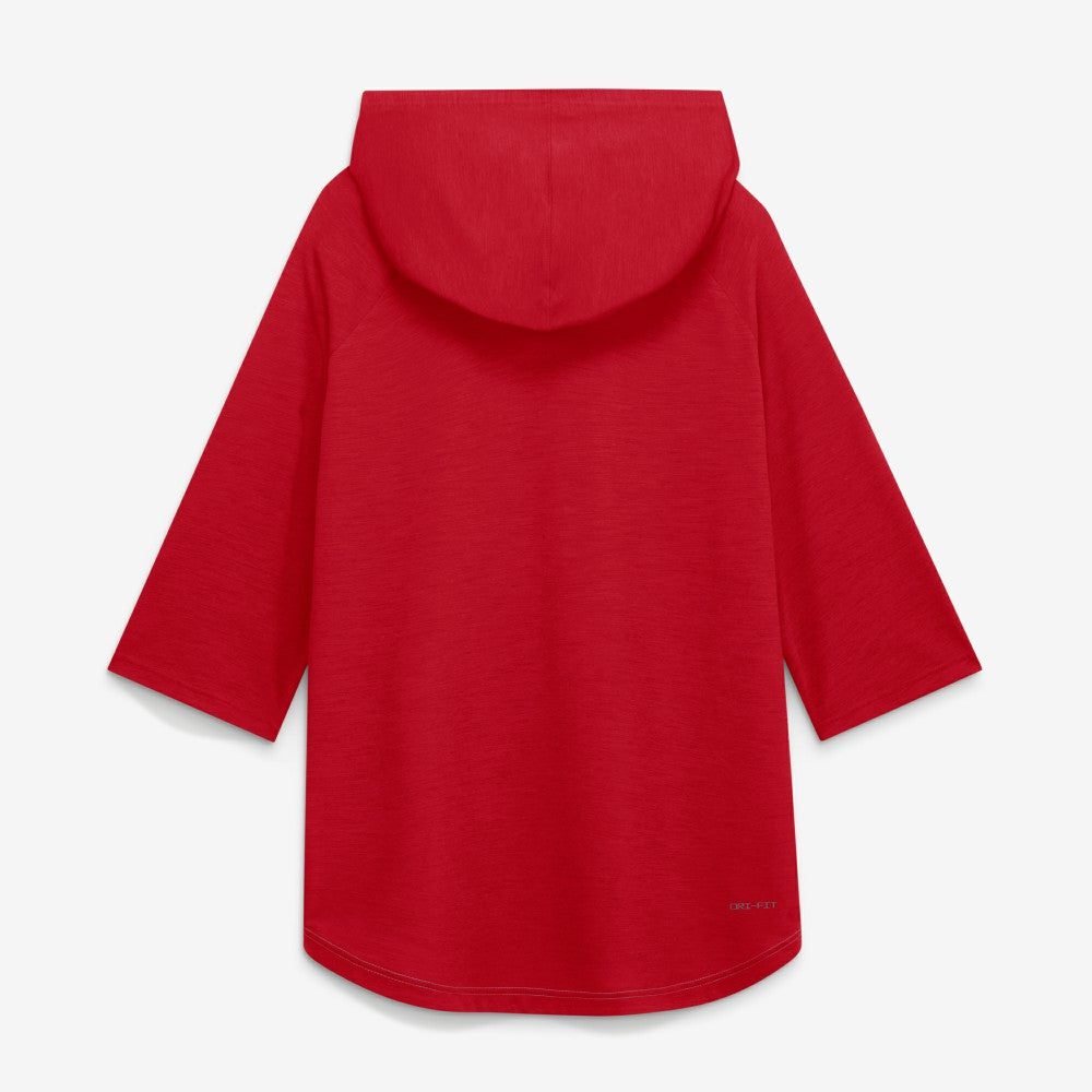 Los Angeles Angels Authentic Collection Flux Dri-FIT Raglan 3/4-Sleeve Hooded T-Shirt Gray | Nike