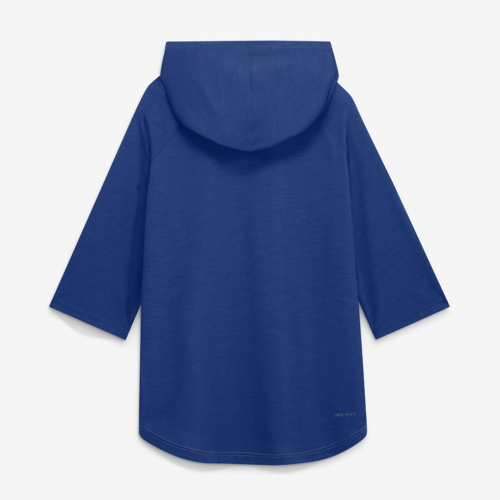 Kansas City Royals Authentic Collection Flux Dri-FIT Raglan 3/4-Sleeve Hooded T-Shirt Gray | Nike