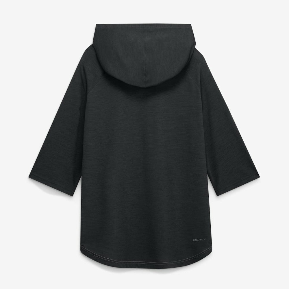 San Francisco Giants Authentic Collection Flux Dri-FIT Raglan 3/4-Sleeve Hooded T-Shirt Gray | Nike