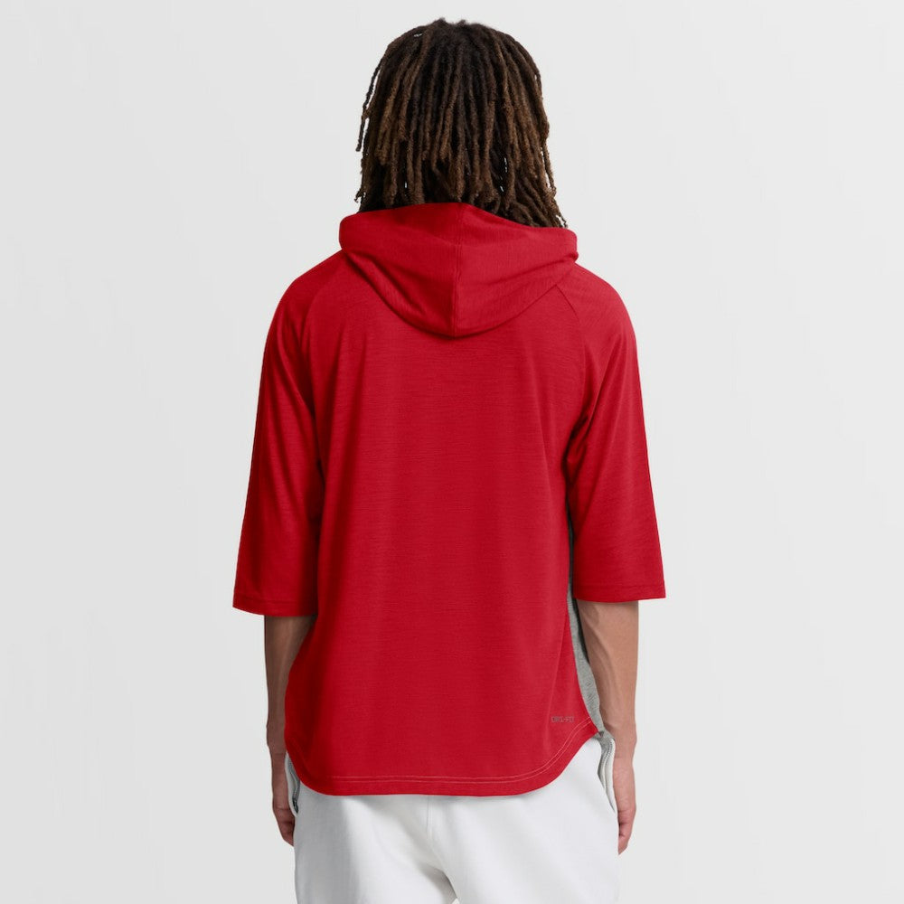 Philadelphia Phillies Authentic Collection Flux Dri-FIT Raglan 3/4-Sleeve Hooded T-Shirt Gray | Nike
