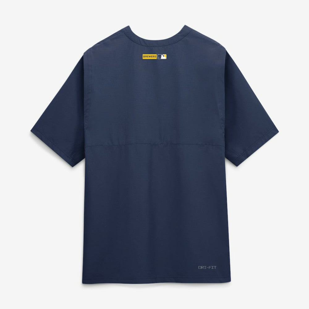Milwaukee Brewers Authentic Collection Dri-FIT Quarter-Zip Windshirt Navy | Nike